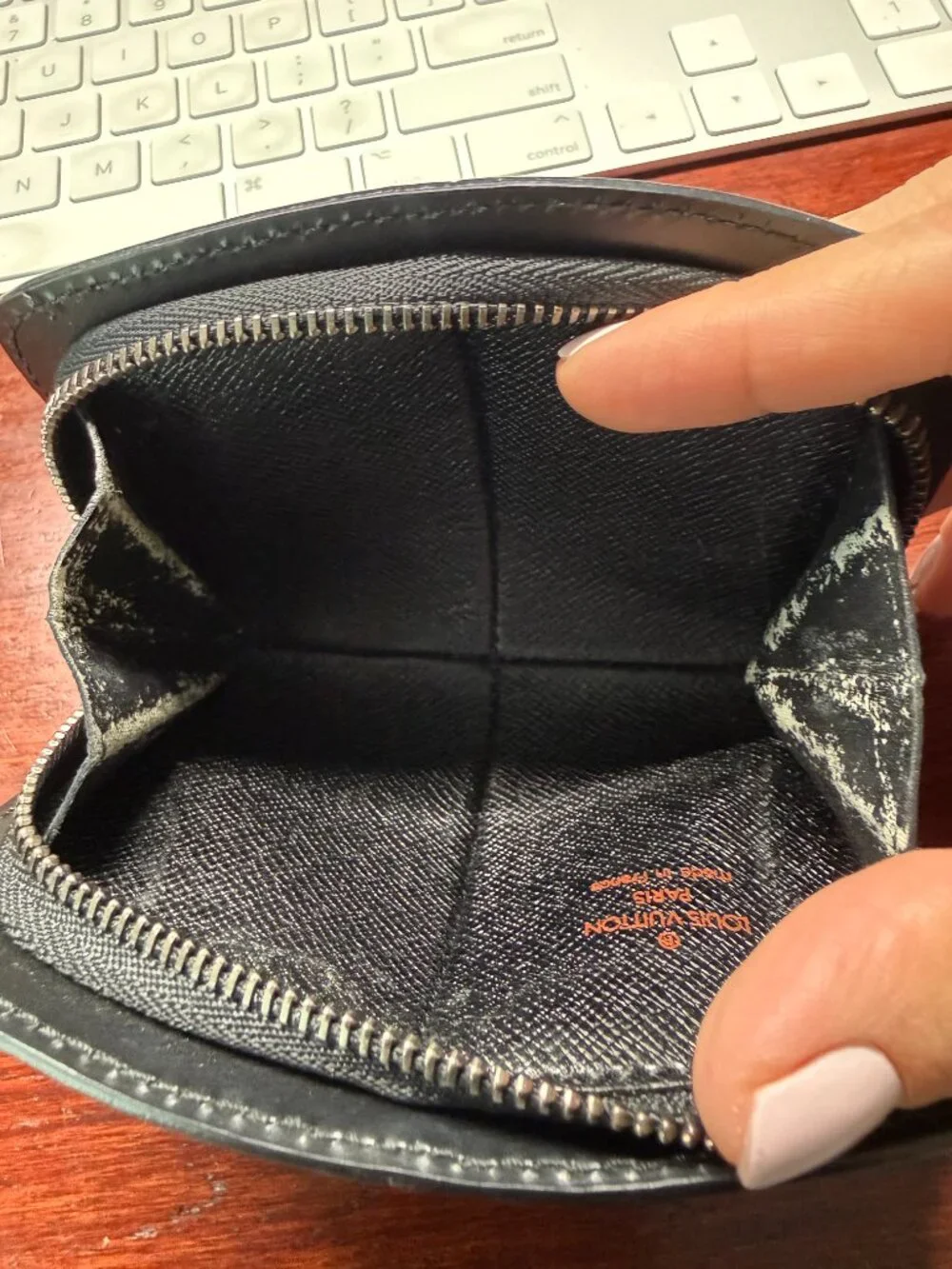 Authentic Louis Vuitton Black Coin Purse